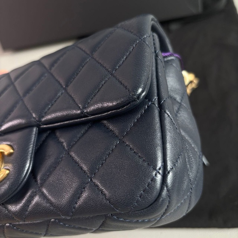 小巴黎二手名牌   Chanel mini coco 金球 午夜藍 黑夜藍-14