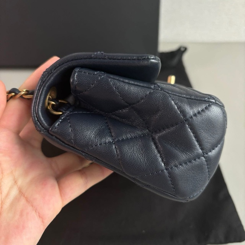 小巴黎二手名牌   Chanel mini coco 金球 午夜藍 黑夜藍-19