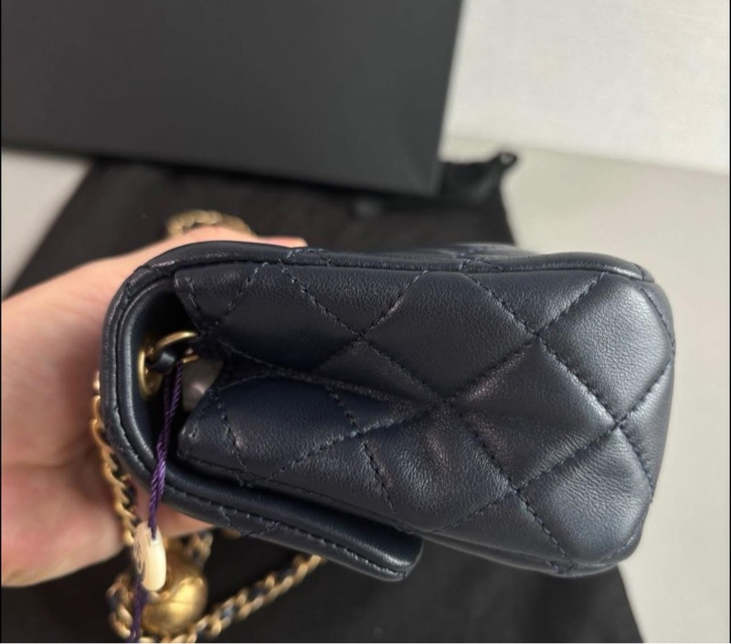 小巴黎二手名牌   Chanel mini coco 金球 午夜藍 黑夜藍-20