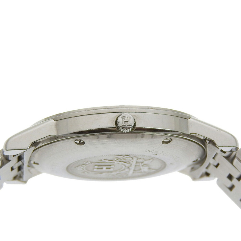 愛馬仕 Carrick 男士不鏽鋼石英錶，指針式顯示，白色錶盤-5