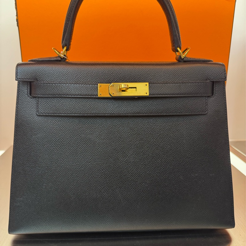 Hermes Kelly28 黑金外縫凱莉 🖤 C刻 很美的包很美的價錢 可遇不可求-1