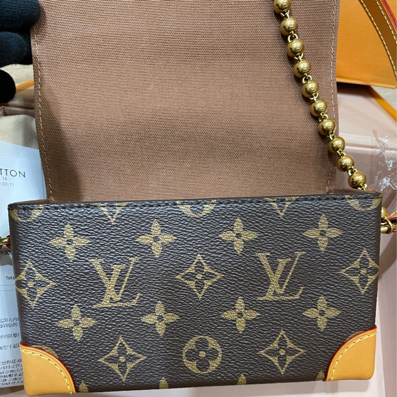 Lv新款老花小方包Steamer/台灣專櫃上個月才剛買/M14738-18