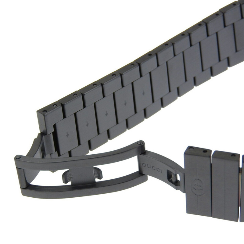 Gucci Grip腕錶，157.3不鏽鋼錶殼，黑色石英機芯，指針式顯示，男士錶盤-7