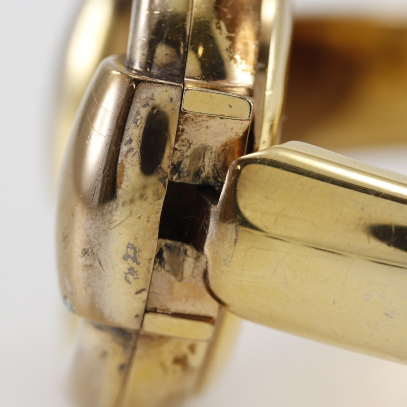 Gucci 1400L 女士腕錶，鍍金不鏽鋼錶殼，石英機芯，指針式顯示，白色錶盤-15