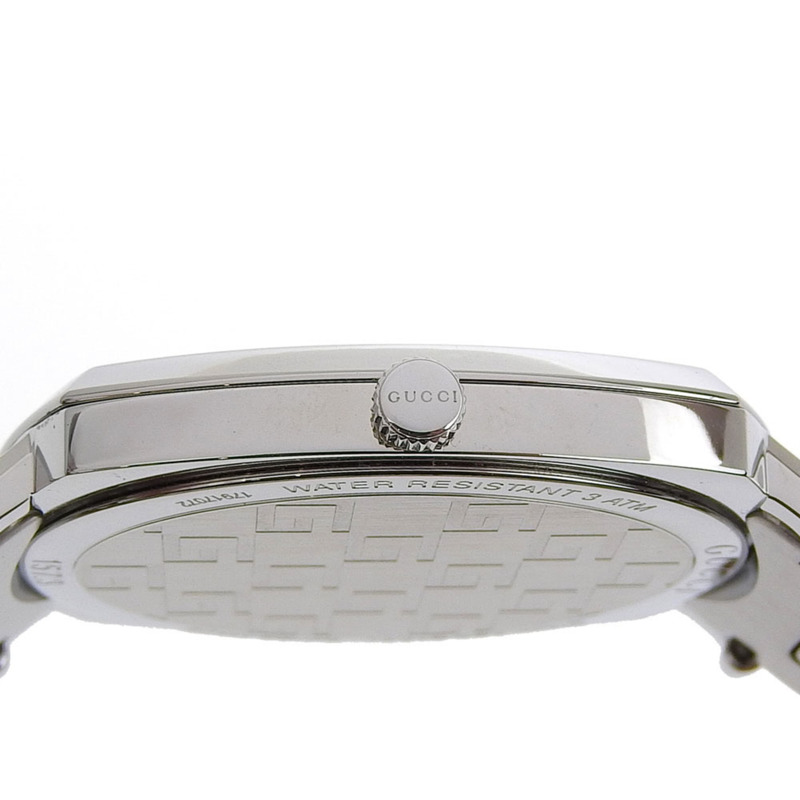 Gucci Grip腕錶，157.3毫米，不鏽鋼錶殼，石英機芯，指針式顯示，白色錶盤，男款-6