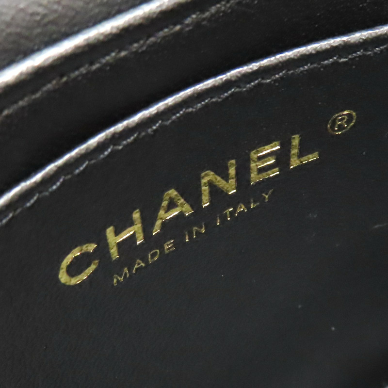 黑色 羊皮 菱格紋 Trendy cosmetic case 鍊帶 化妝包 肩背包【CHANEL 香奈兒】-5