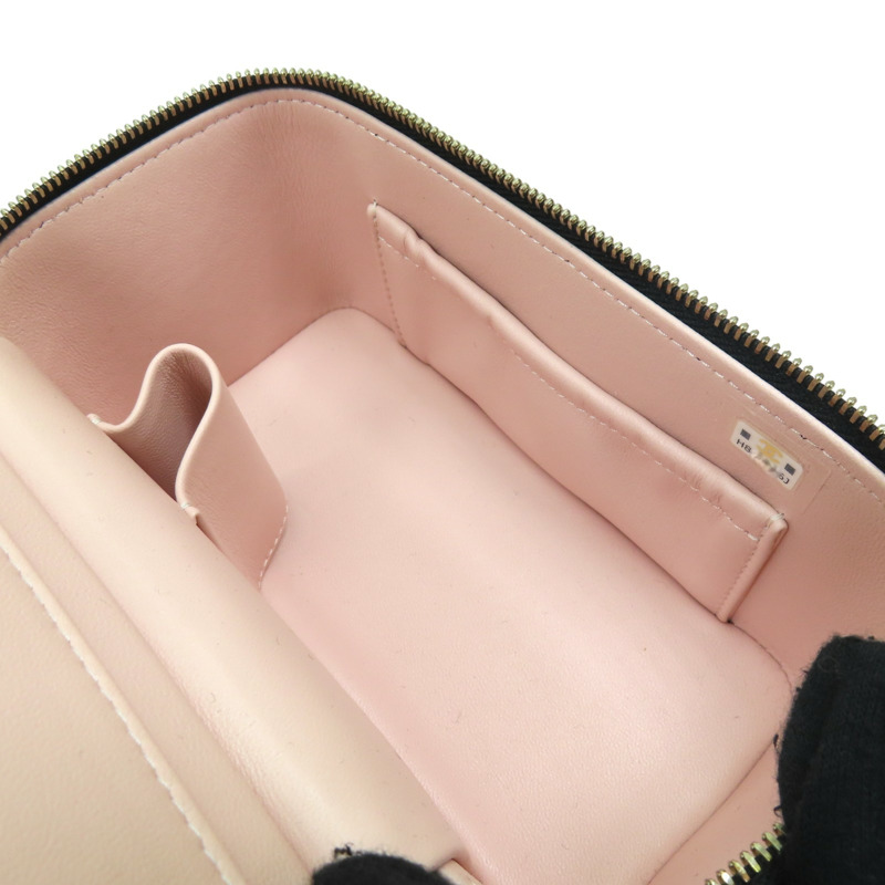 黑色 牛皮 菱格紋 化妝包 兩用包【CHANEL 香奈兒】-7