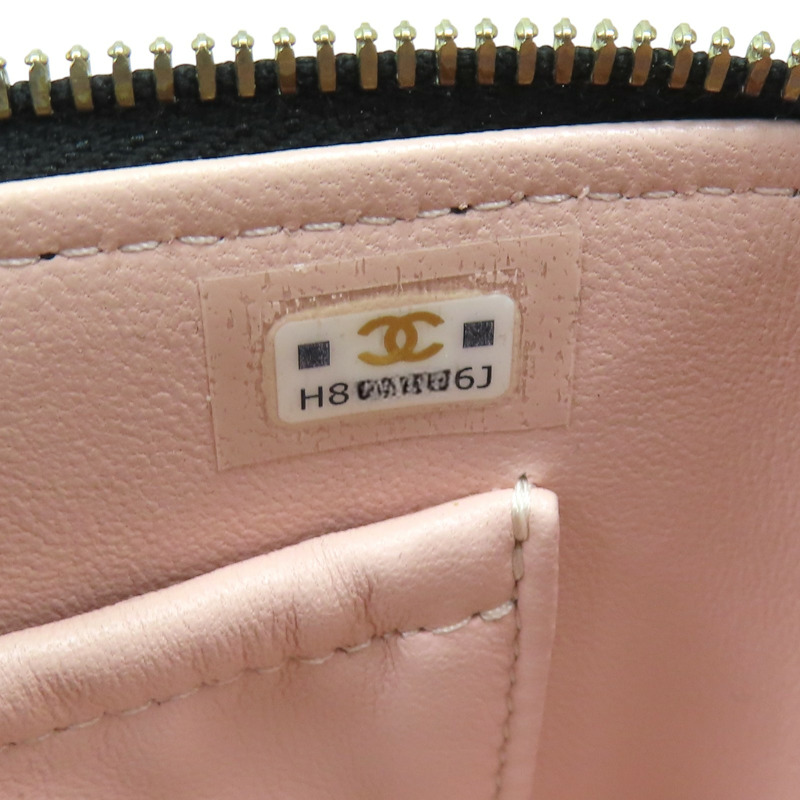 黑色 牛皮 菱格紋 化妝包 兩用包【CHANEL 香奈兒】-10