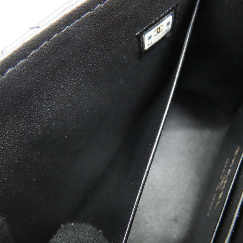 黑色 羊皮 菱格紋 enamel handle crossbody bag 肩背包【CHANEL 香奈兒】-6