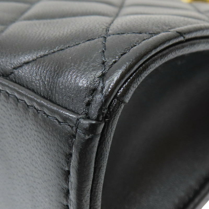 黑色 羊皮 菱格紋 enamel handle crossbody bag 肩背包【CHANEL 香奈兒】-14