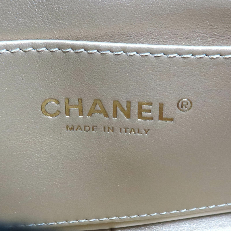 黑色 羊皮 菱格紋 珍珠調節 鍊帶 肩背包【CHANEL 香奈兒】 AS4861-6