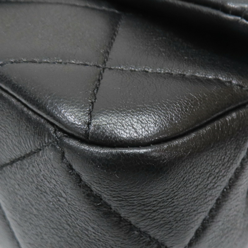 黑色 羊皮 菱格紋 珍珠調節 鍊帶 肩背包【CHANEL 香奈兒】 AS4861-12