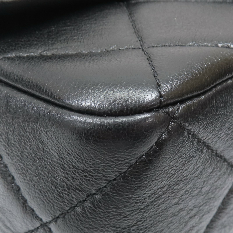 黑色 羊皮 菱格紋 珍珠調節 鍊帶 肩背包【CHANEL 香奈兒】 AS4861-13