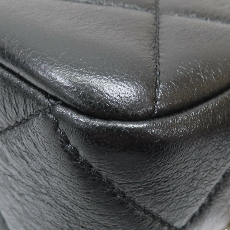 黑色 羊皮 菱格紋 珍珠調節 鍊帶 肩背包【CHANEL 香奈兒】 AS4861-14