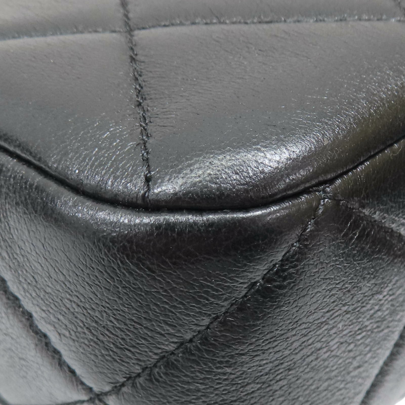 黑色 羊皮 菱格紋 珍珠調節 鍊帶 肩背包【CHANEL 香奈兒】 AS4861-15