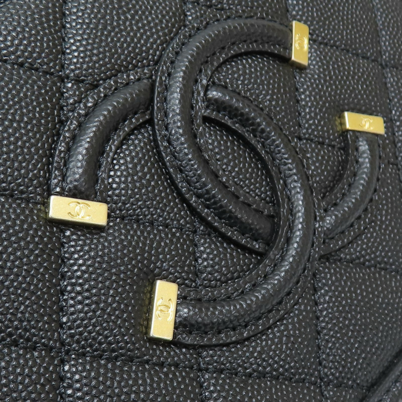 黑色 牛皮 CC Filigree Vanity 肩背包 A93342【CHANEL 香奈兒】 A93342-13