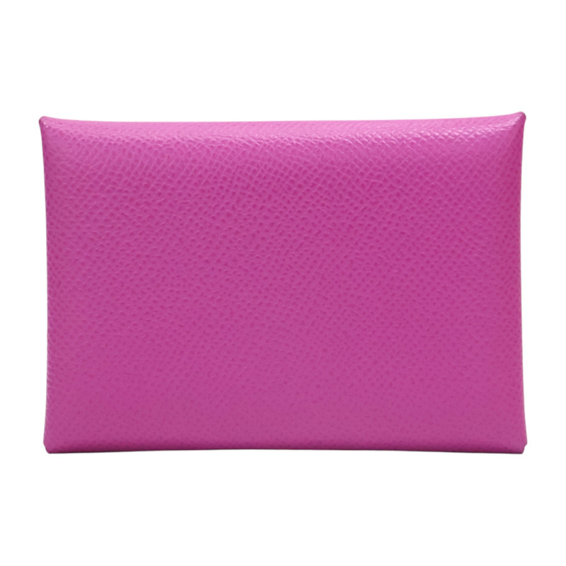 粉色牛皮 Calvi Duo 卡夾 名片夾 B刻【HERMES 愛馬仕】-1