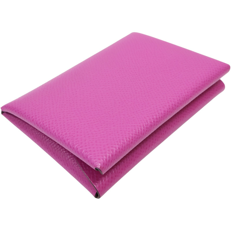 粉色牛皮 Calvi Duo 卡夾 名片夾 B刻【HERMES 愛馬仕】-2