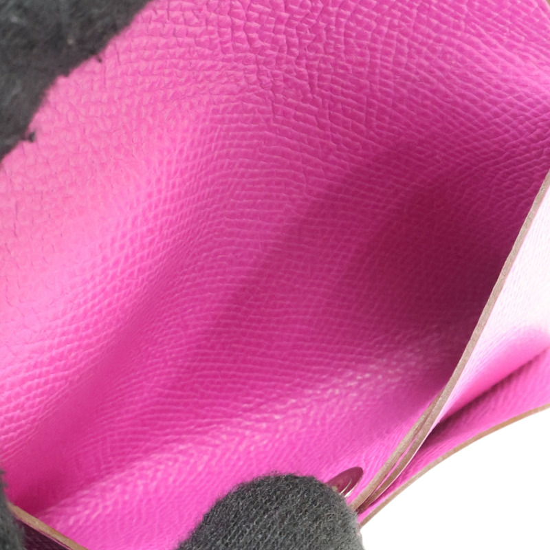 粉色牛皮 Calvi Duo 卡夾 名片夾 B刻【HERMES 愛馬仕】-5