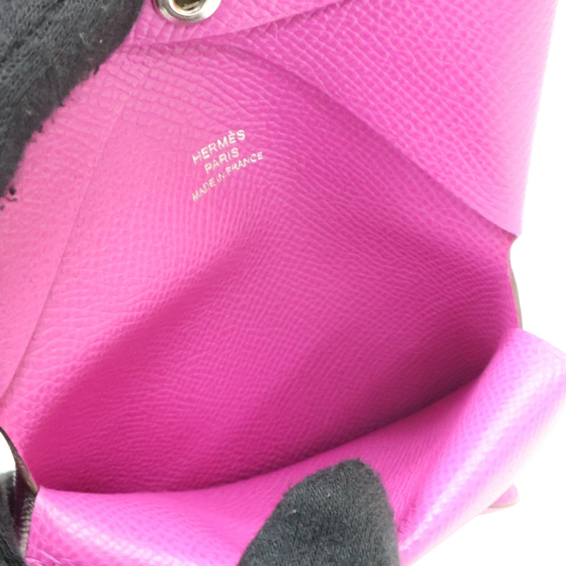 粉色牛皮 Calvi Duo 卡夾 名片夾 B刻【HERMES 愛馬仕】-6