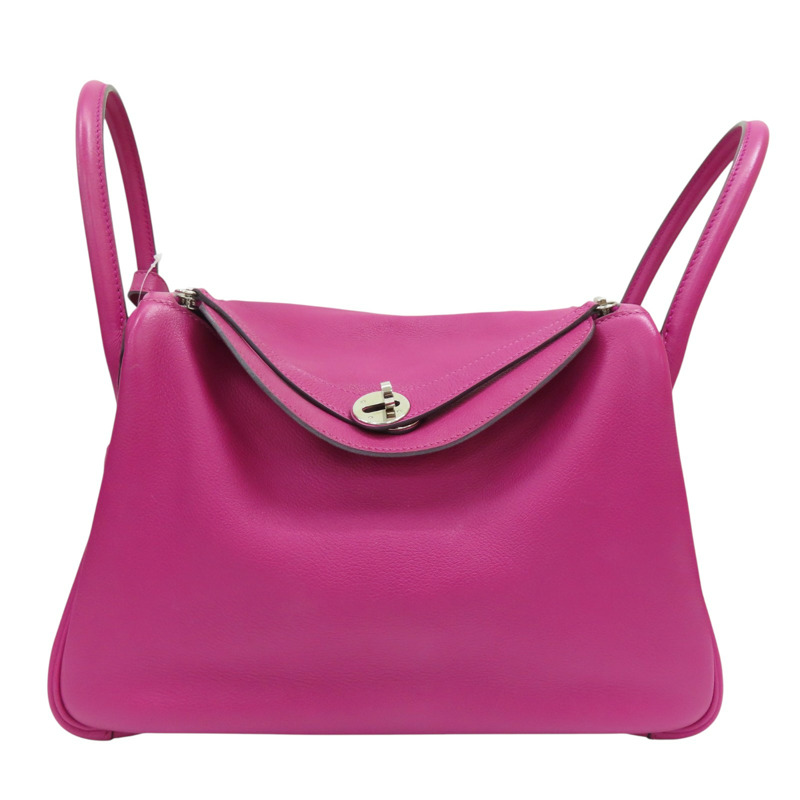 玉蘭粉 Evercolor牛皮 Lindy 30 肩背包 銀釦 A刻 (發霉)【HERMES 愛馬仕】-0