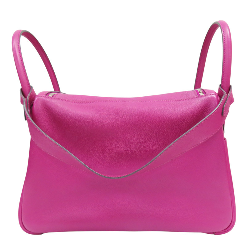 玉蘭粉 Evercolor牛皮 Lindy 30 肩背包 銀釦 A刻 (發霉)【HERMES 愛馬仕】-1