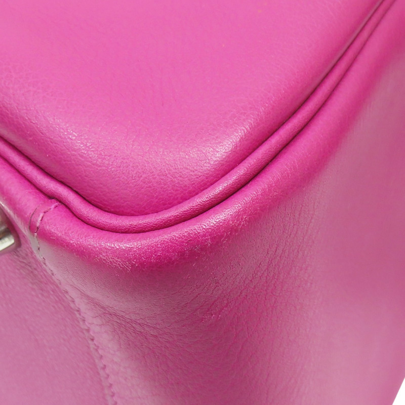 玉蘭粉 Evercolor牛皮 Lindy 30 肩背包 銀釦 A刻 (發霉)【HERMES 愛馬仕】-8