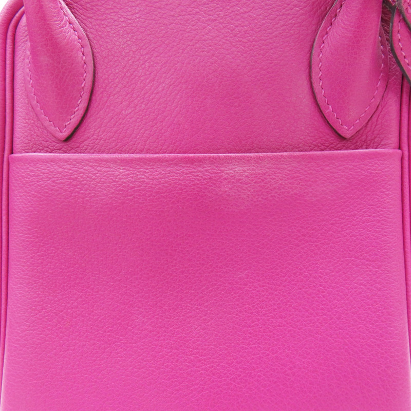 玉蘭粉 Evercolor牛皮 Lindy 30 肩背包 銀釦 A刻 (發霉)【HERMES 愛馬仕】-11