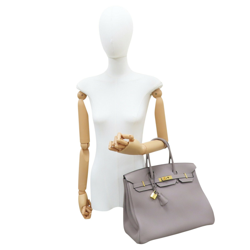 斑鳩灰 Togo牛皮 Birkin 35 柏金包 手提包 A刻 金扣【HERMES 愛馬仕】-8