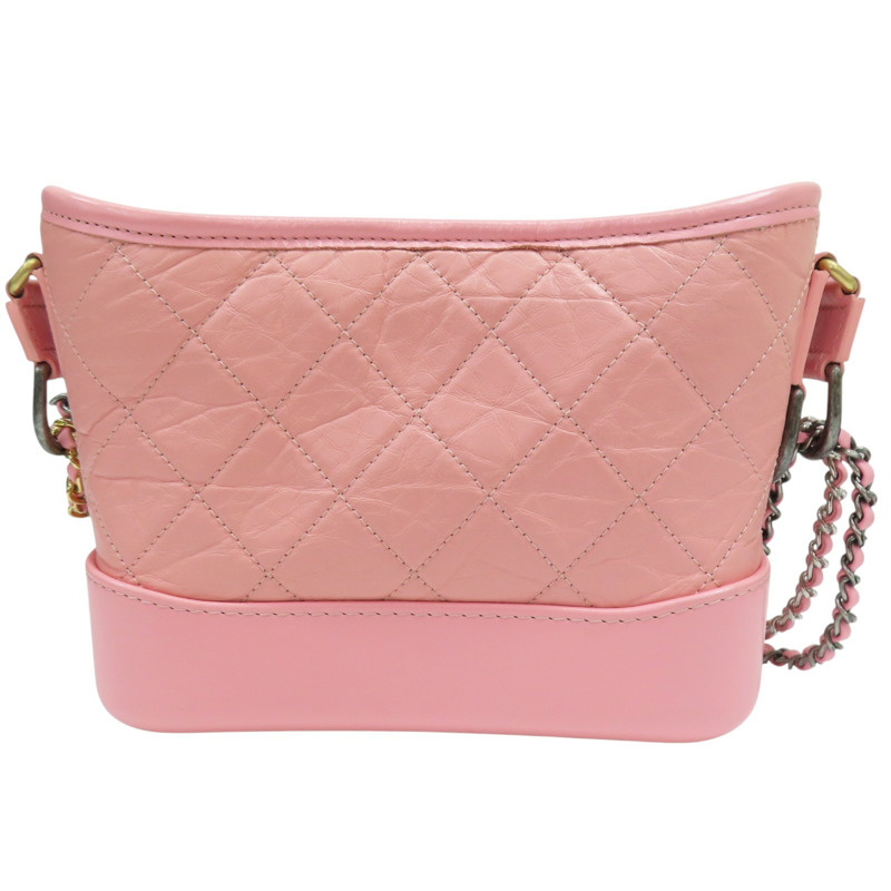 粉色牛皮 Gabrielle small 流浪包 肩背包【CHANEL 香奈兒】 A91810-1