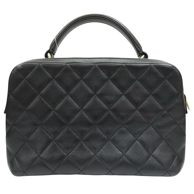 黑色 牛皮 鍊帶 肩背包 金釦【CHANEL 香奈兒】-1