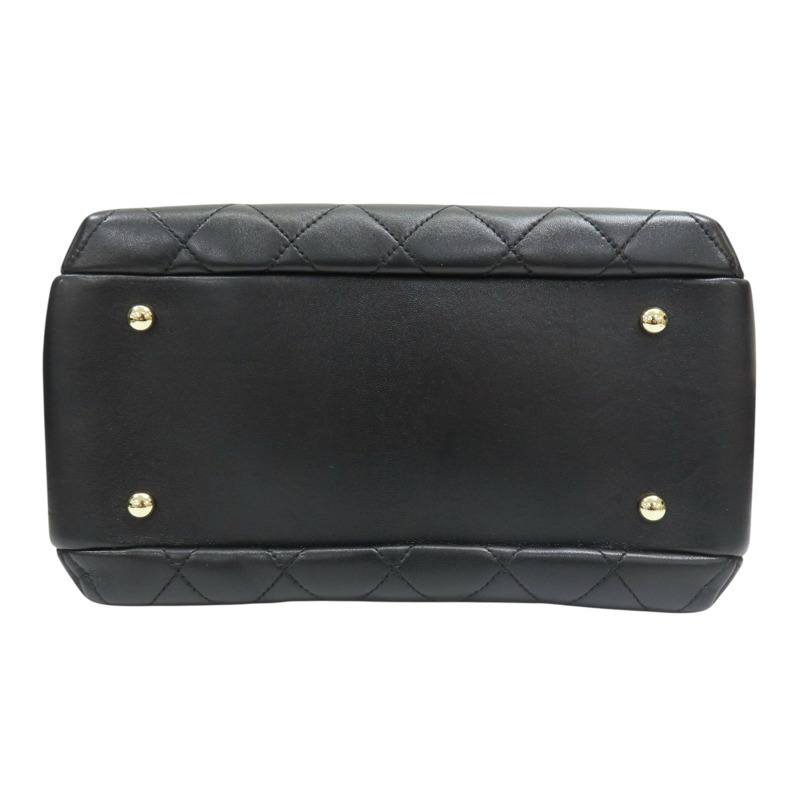 黑色 牛皮 鍊帶 肩背包 金釦【CHANEL 香奈兒】-3