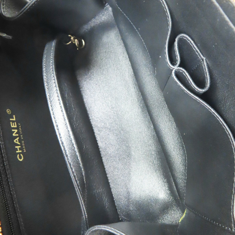 黑色 牛皮 鍊帶 肩背包 金釦【CHANEL 香奈兒】-4