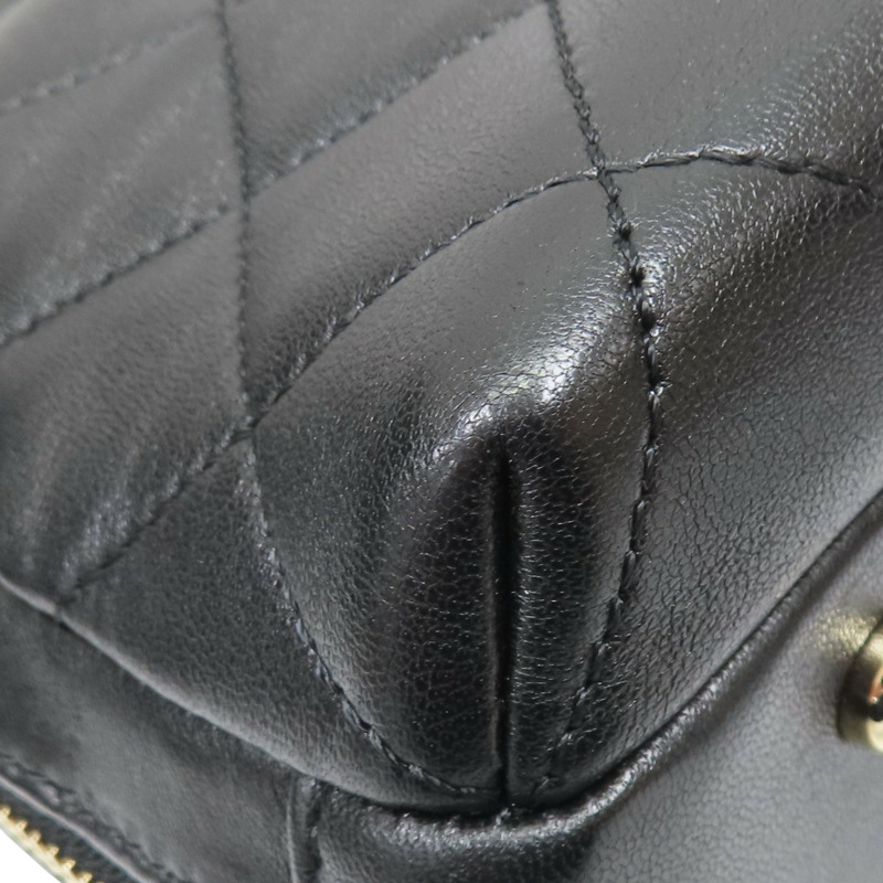 黑色 牛皮 鍊帶 肩背包 金釦【CHANEL 香奈兒】-11