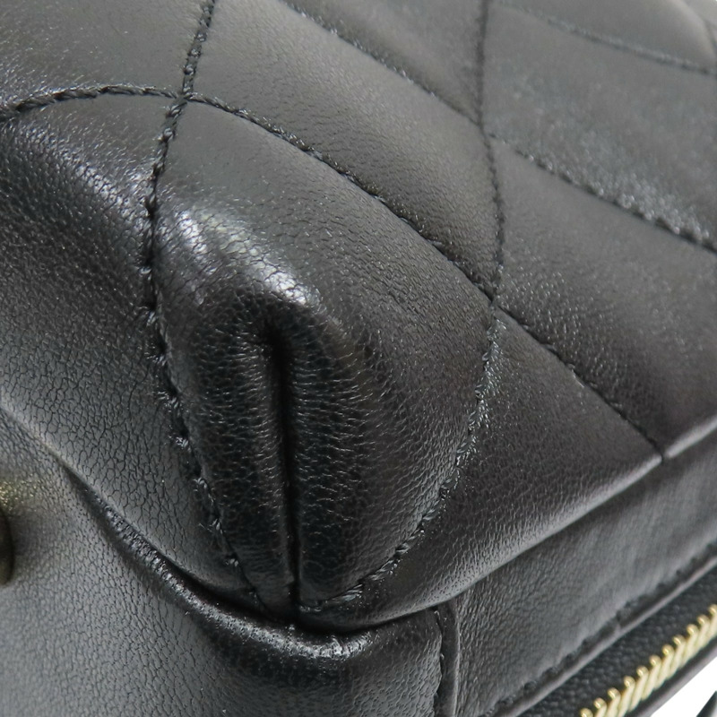 黑色 牛皮 鍊帶 肩背包 金釦【CHANEL 香奈兒】-12