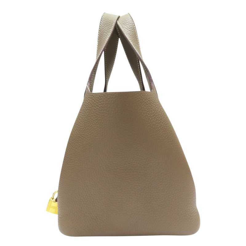 大象灰 TC牛皮 Picotin Lock 18 手提包 B刻 金扣【HERMES 愛馬仕】-1