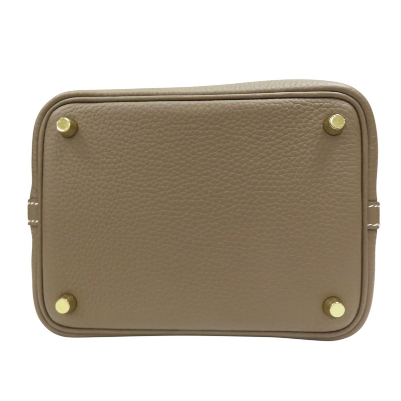 大象灰 TC牛皮 Picotin Lock 18 手提包 B刻 金扣【HERMES 愛馬仕】-3