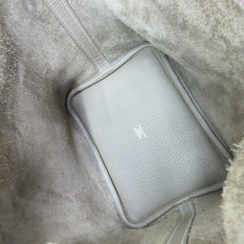 大象灰 TC牛皮 Picotin Lock 18 手提包 B刻 金扣【HERMES 愛馬仕】-4