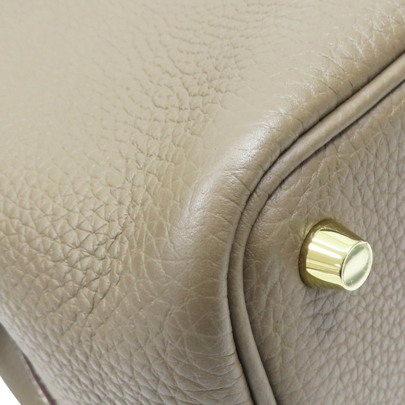 大象灰 TC牛皮 Picotin Lock 18 手提包 B刻 金扣【HERMES 愛馬仕】-8