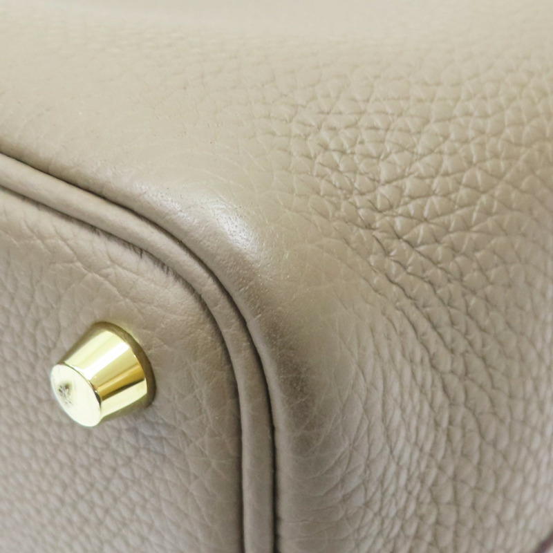 大象灰 TC牛皮 Picotin Lock 18 手提包 B刻 金扣【HERMES 愛馬仕】-11