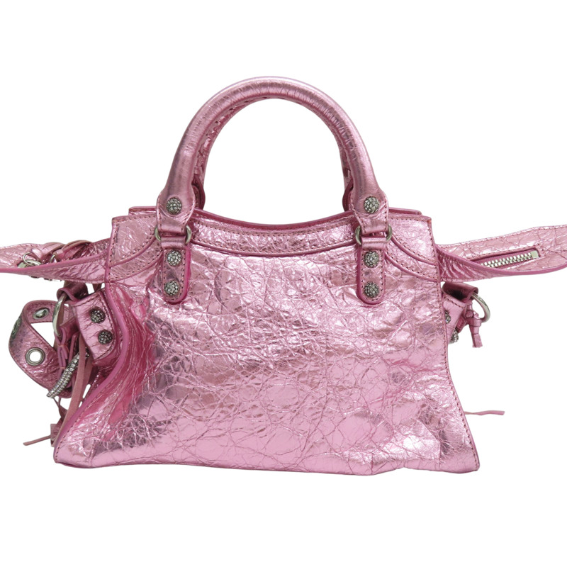 粉色 山羊皮 Neo Cagole 兩用包【BALENCIAGA 巴黎世家】 #700940-1