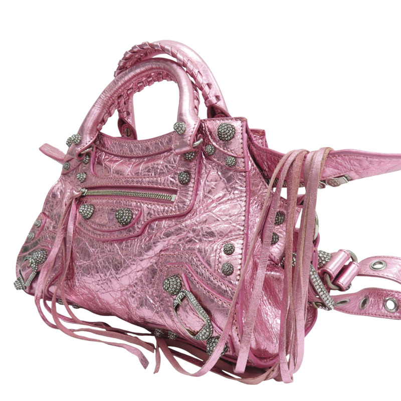 粉色 山羊皮 Neo Cagole 兩用包【BALENCIAGA 巴黎世家】 #700940-2