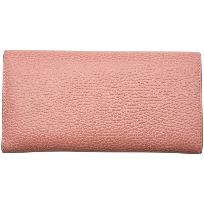 粉色牛皮 扣式長夾 449279【GUCCI 古馳】 449279-1