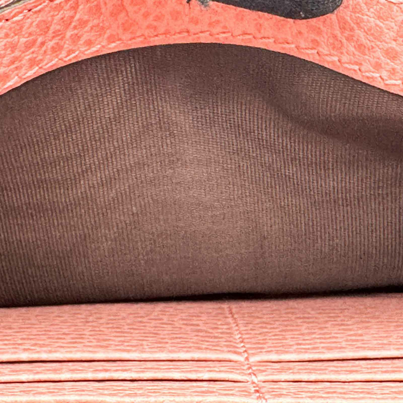 粉色牛皮 扣式長夾 449279【GUCCI 古馳】 449279-5