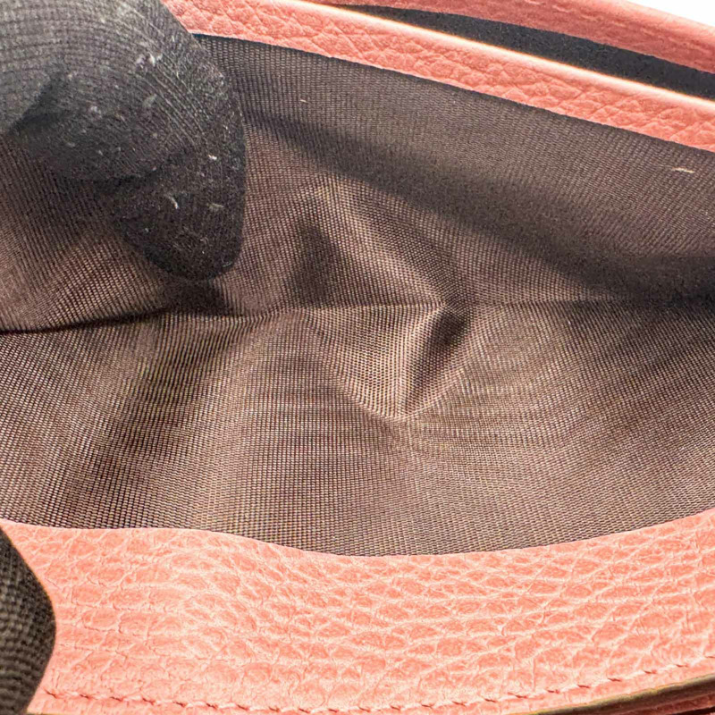 粉色牛皮 扣式長夾 449279【GUCCI 古馳】 449279-8
