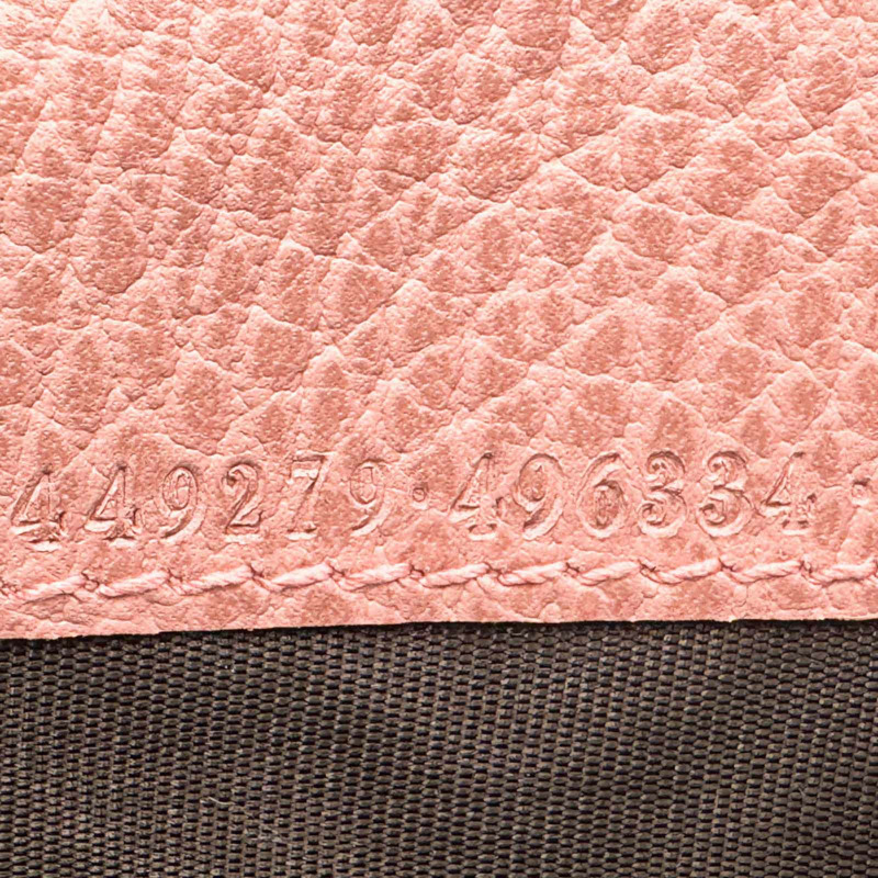 粉色牛皮 扣式長夾 449279【GUCCI 古馳】 449279-11