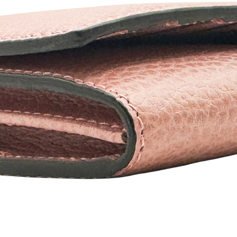 粉色牛皮 扣式長夾 449279【GUCCI 古馳】 449279-12