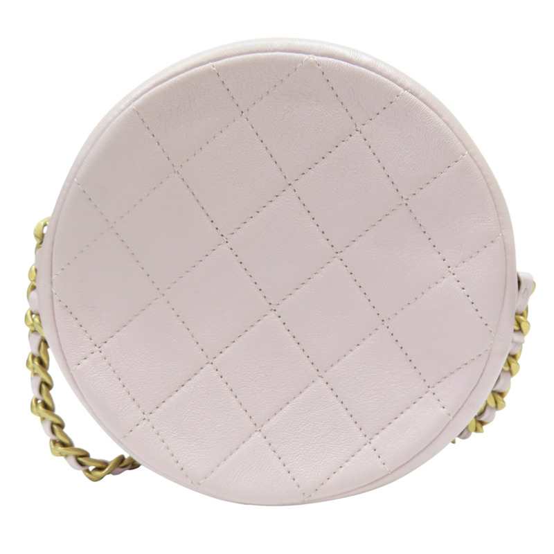 粉色 牛皮 圓餅 鍊帶 肩背包【CHANEL 香奈兒】 AS1898-1