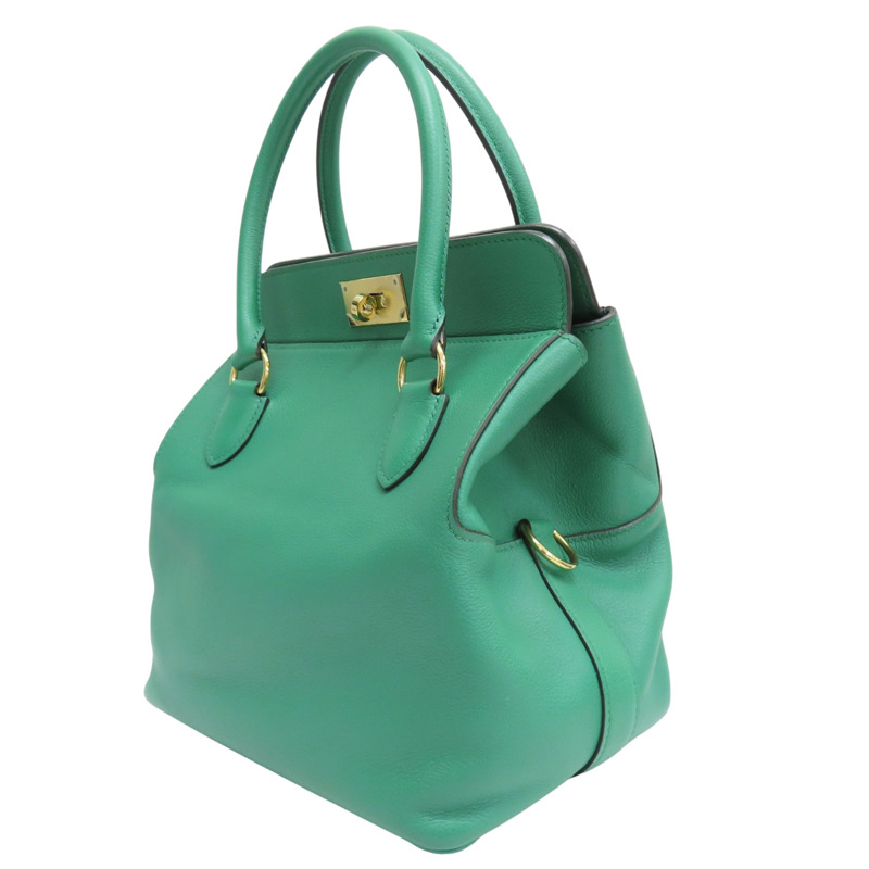 絲絨綠 Evercolor牛皮 Toolbox 20 兩用包 C刻【HERMES 愛馬仕】-2