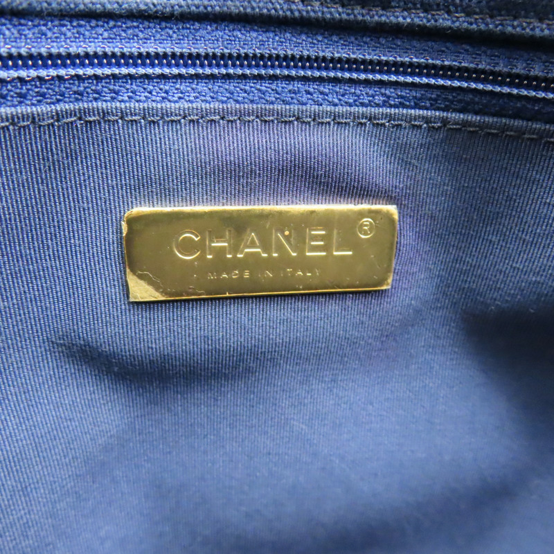 藍色 單寧布 19 36cm 鏈帶 肩背包【CHANEL 香奈兒】-6